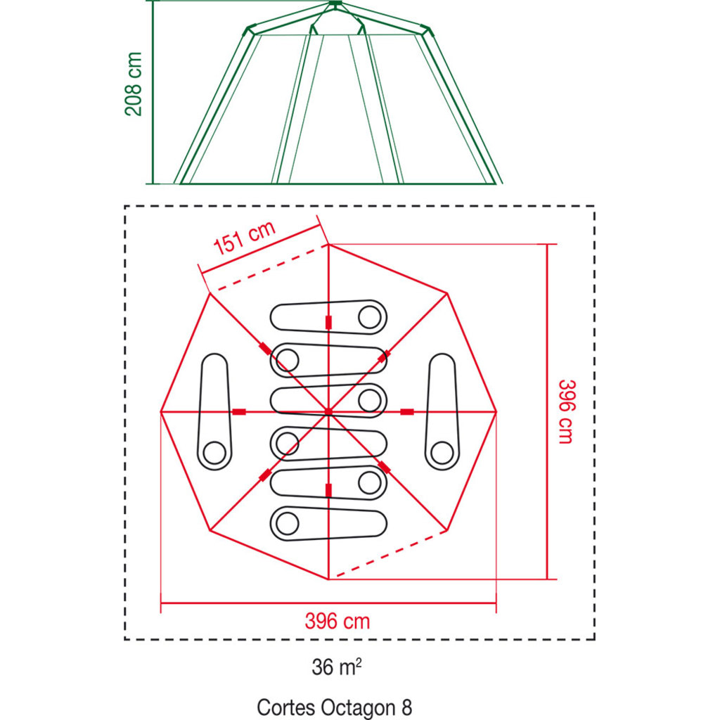 Zelte Coleman Cortes Octagon 8 Orange