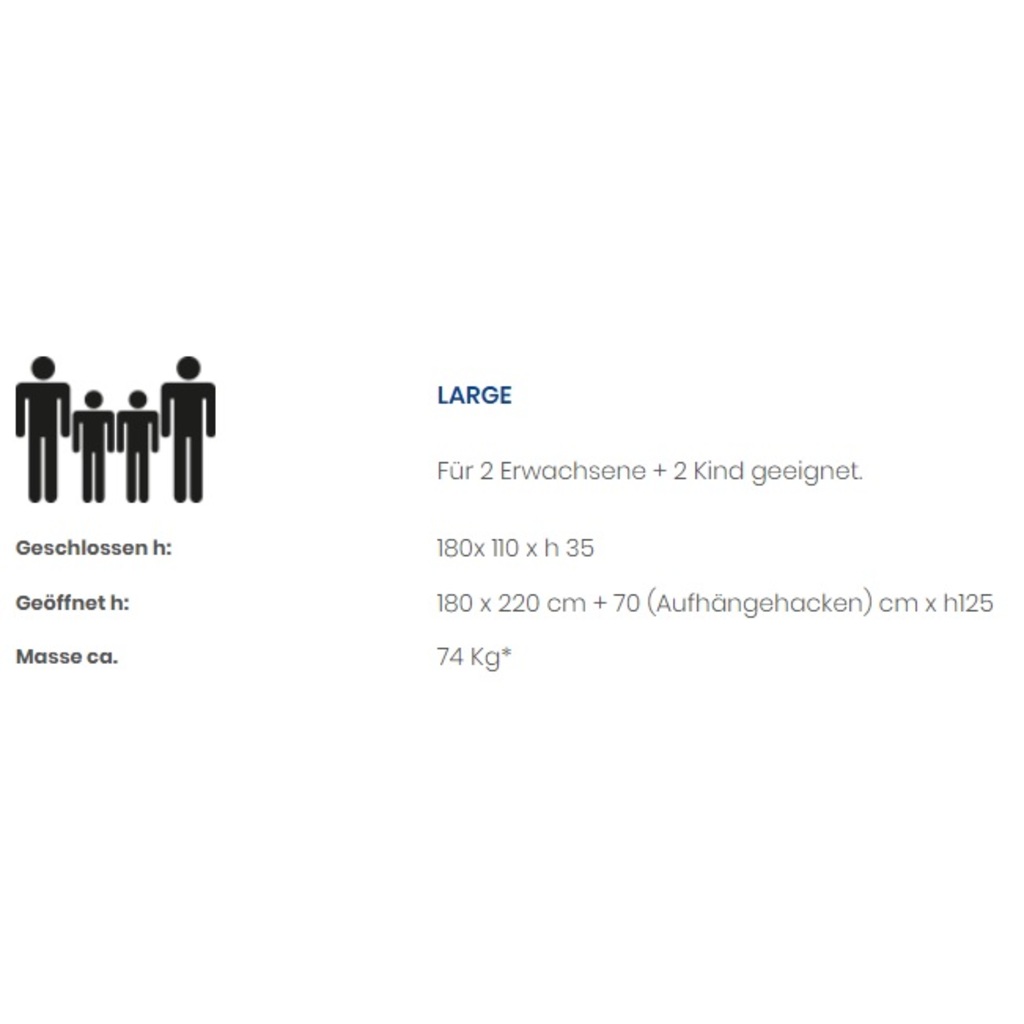 Dachzelte Autohome Overzone Standard Set-Up