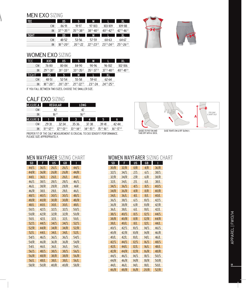 Salomon Size Chart